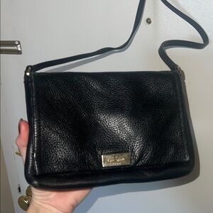Kate Spade black pebble leather crossbody purse